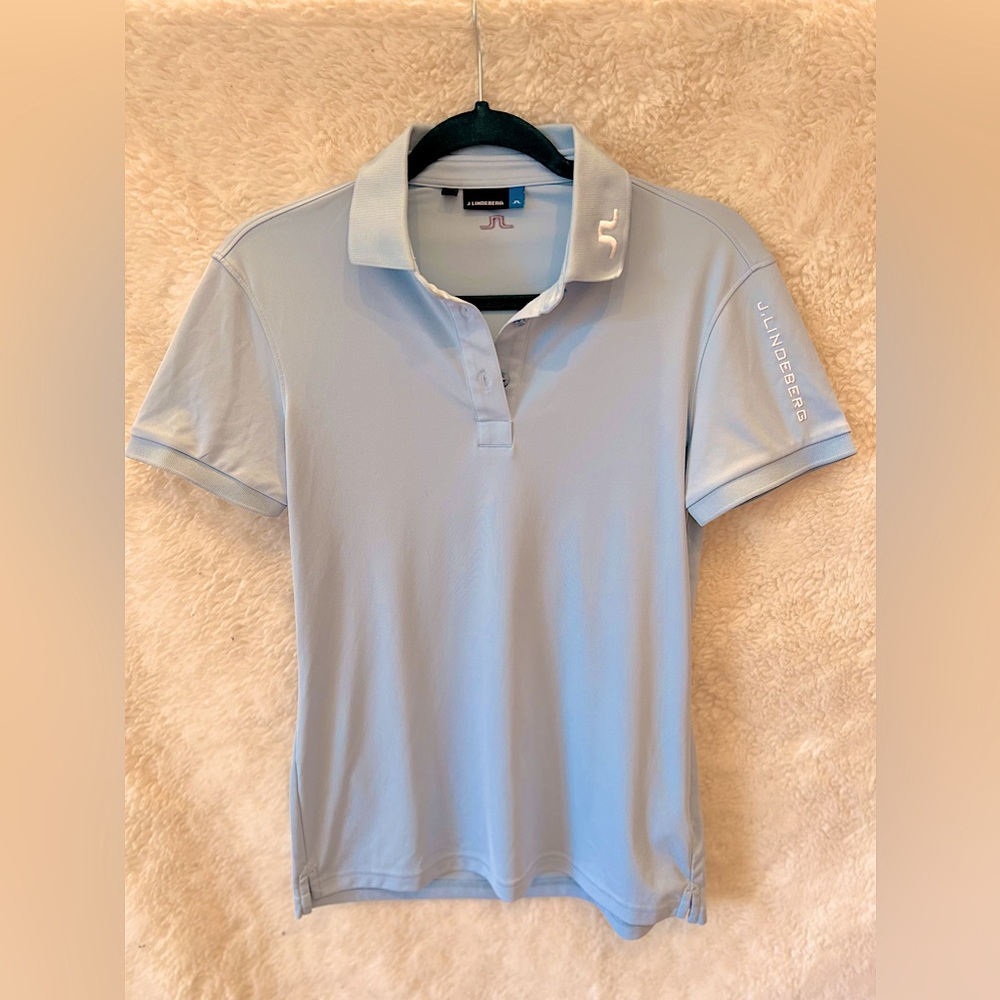 J. Lindeberg Blue Women Golf Polo Size M